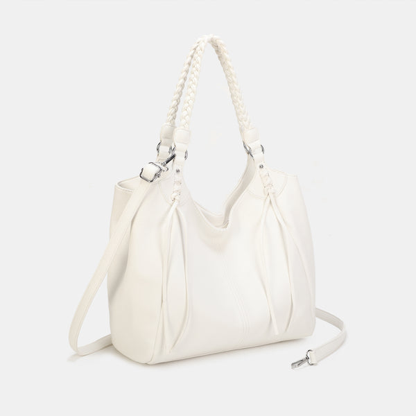 Duża torebka Hobo 2w1 - plecione rączki i pasek OD6075P