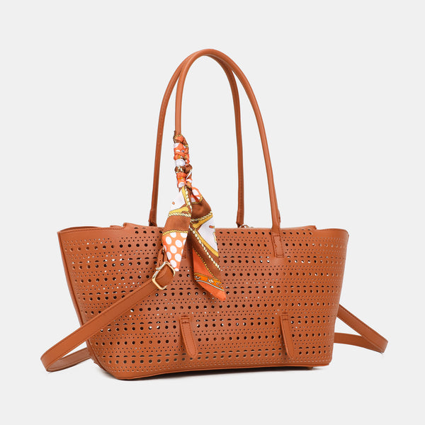 Ażurowy shopper 2w1 z kosmetyczką OD6109P