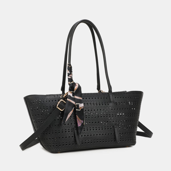 Ażurowy shopper 2w1 z kosmetyczką OD6109P